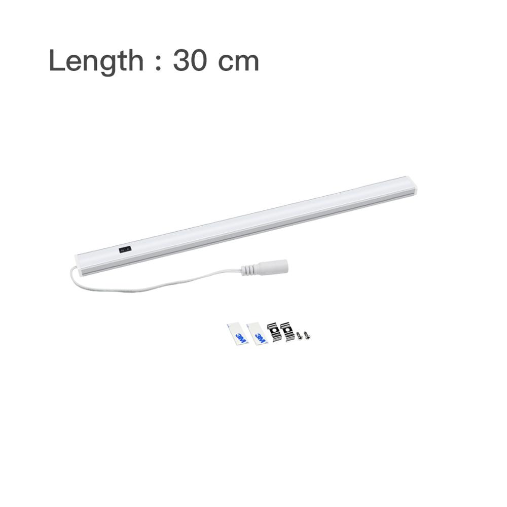 Dimmable Hand scan sensor LED Bar Light Wall Lamp Bedroom wardrobe Led Lighting Tube Wine cooler Lamp Kitchen Lamp Table Lamp: 1x30cm-no adapter