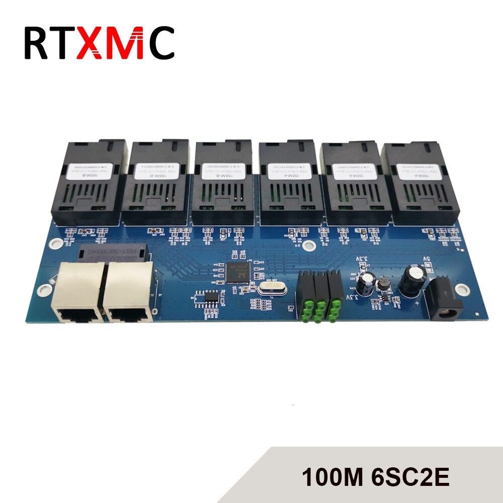 6F2E 10/100M Fast Ethernet Fiber Media Converter Switch Optische Adapter Box Ml350 Ar Condicionado Portátil Raspberry Pi fibre O