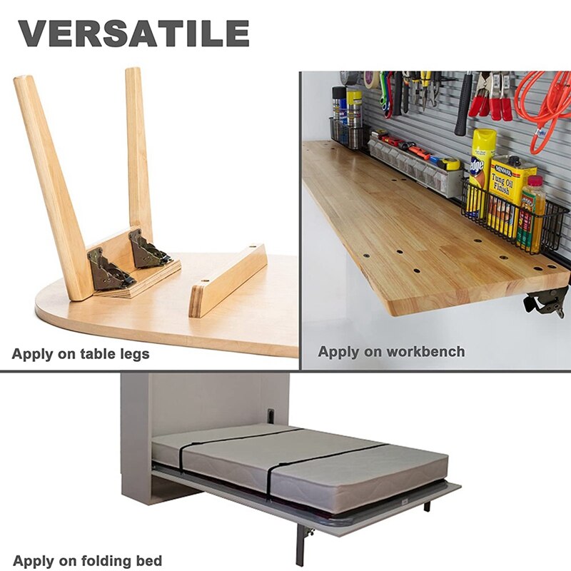 Metal Foldable Bracket Self-Locking Hinge Hardware Accessories with Screw Lock Extension Bracket