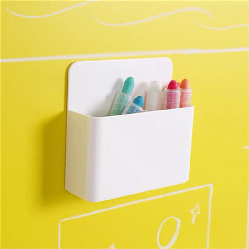 Magnetic Storage Box Whiteboard Marker Pen Holder Storage Box Refrigerator Container Magnet Plastic Office School Supplies