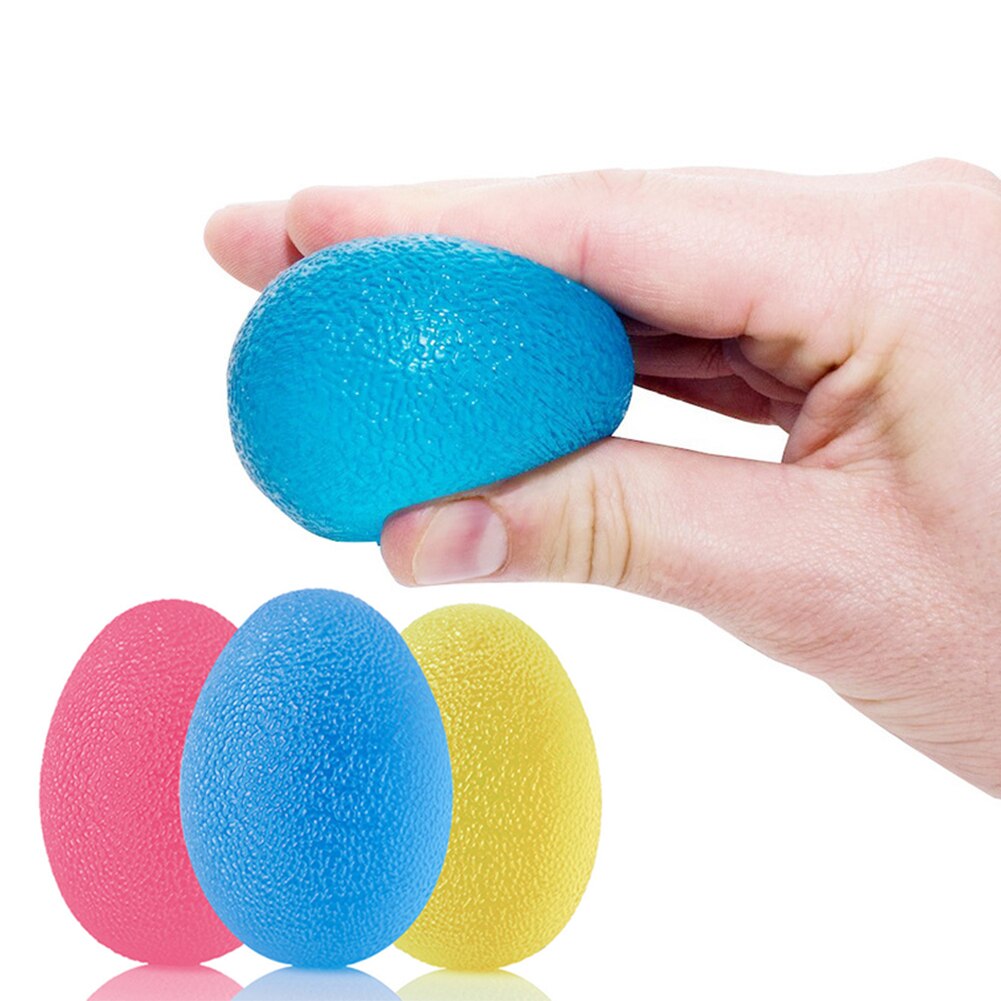 Beauty Cosmetic Sponge Storage Box Ball Hand Exercise Ball Finger Strengthener 3 Squeeze Resistances Soft Medium Hard: Yellow