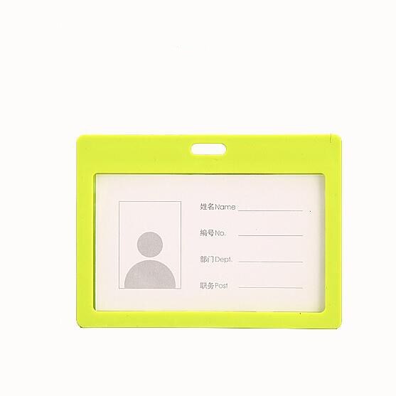 54*90mm Horizontal Work ID Card Holder for Company Staff Factory Workers Pass Bus Card Cover Case Employee Badge Holder: NO.2