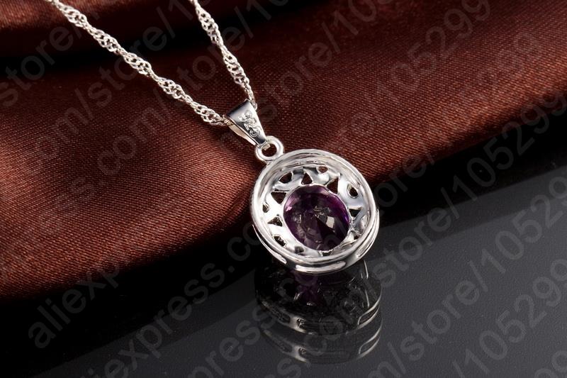 Crystal Pendant Necklace Earrings Ring Cubic Zircon Trendy Party 925 Sterling Silver Jewelry Sets Women