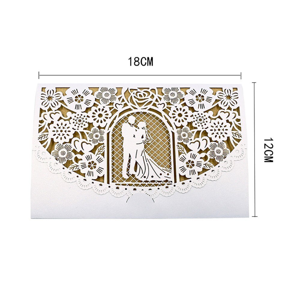 20PCS Lacer Cut Wedding Invitations Card Hollow Bride Invitations Cards Invitation Card For Wedding Inner Sheets