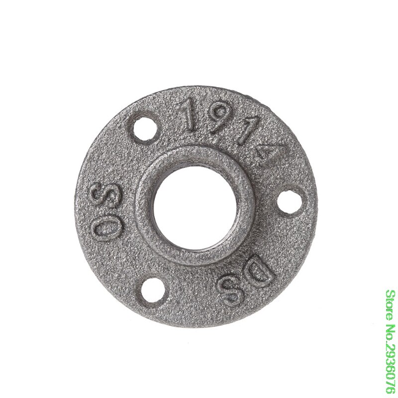 1/2" Malleable Thread Floor Flange Iron Pipe Fittings Wall Mount Industrial