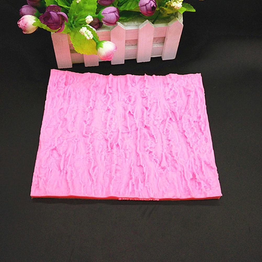 1Pc Boomschors Textuur Hout Patroon Mat Fondant Siliconen Mal Taart Decoratie Suiker Mal Bakken Chocolade Mold Tool