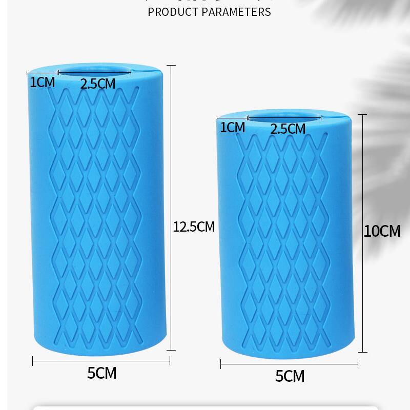 Weightlifting Barbell Grip Fitness Thick Dumbbell Bar Handle Pull Up Support Silicon Anti-Slip Protect Pad For Body Building Men