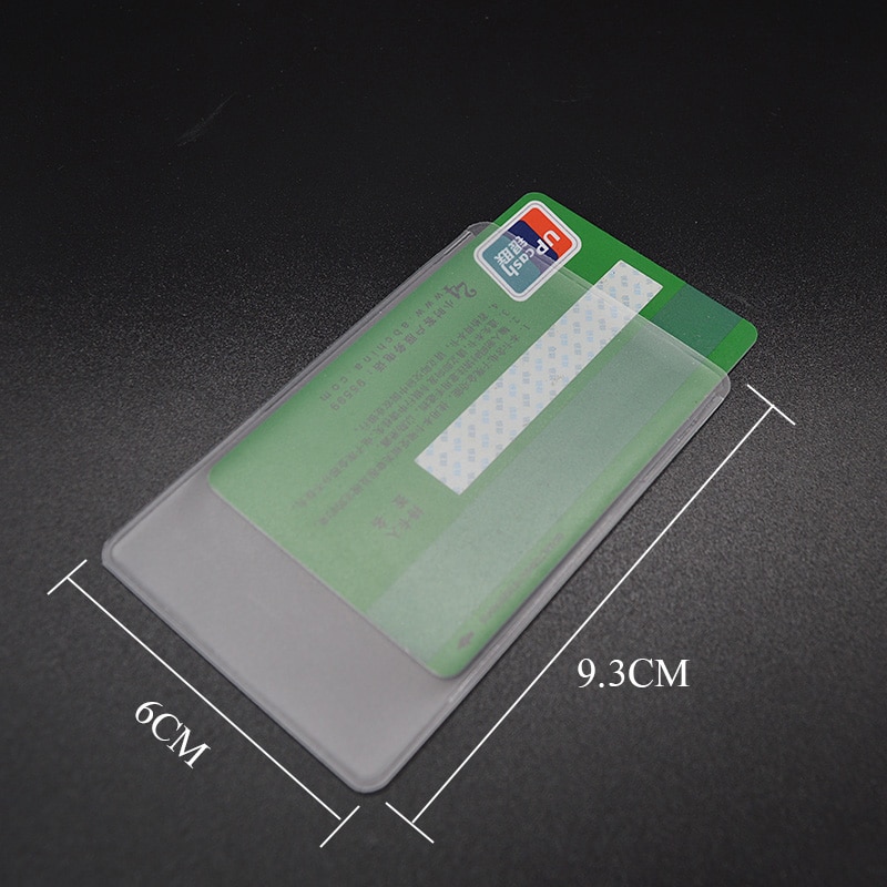 Vandtæt gennemsigtigt pvc kortdæksel silikone plastik kortholder etui til at beskytte kreditkort porte carte bank id kort ærme