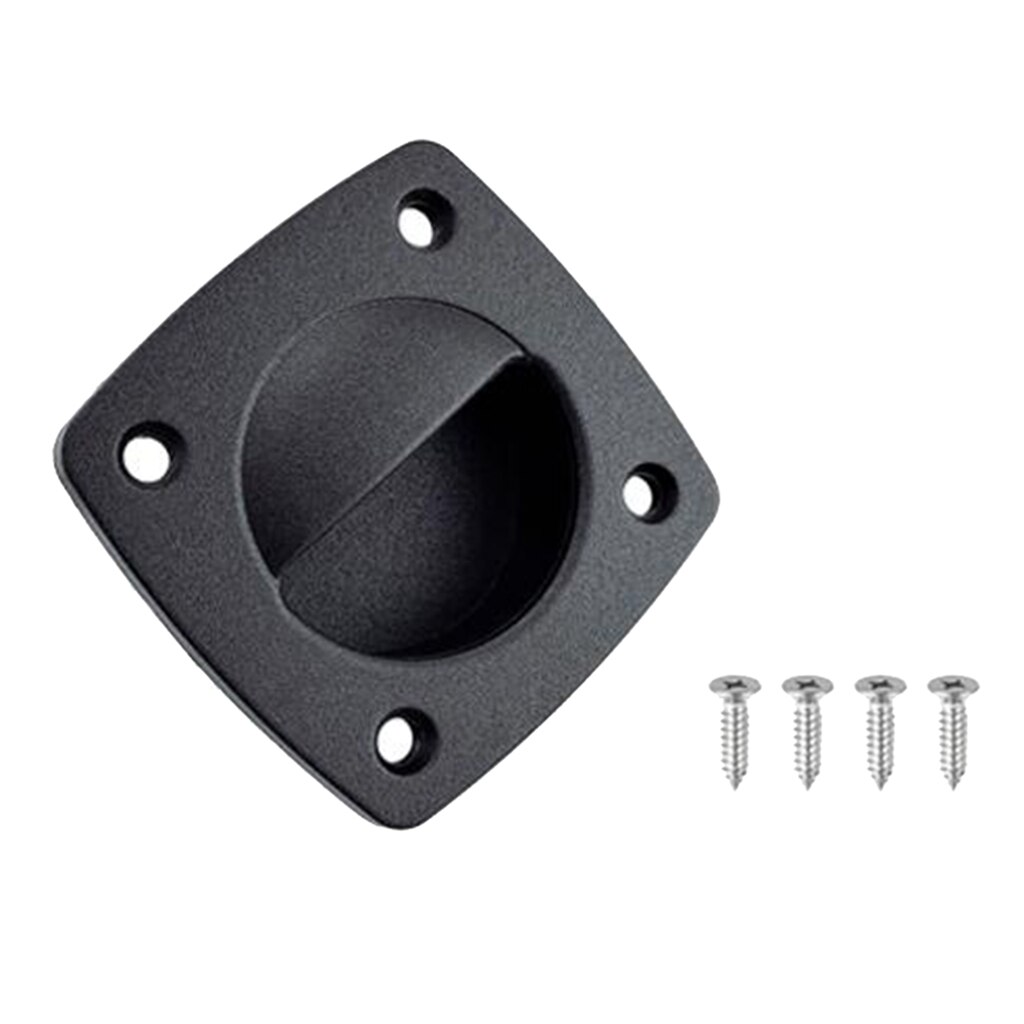 Flush Mount Pull Handle Sliding Door Cabinet Pull Boat Hatch Door Handle Black