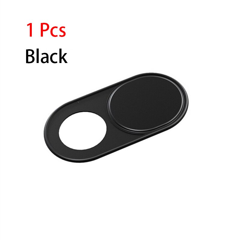 1/3/6 Pcs! Webcam Cover Anti Spy Metalen Materiaal Privacy Upgrade Telefoon Privacy Sticker Voor Iphone Smartphone Laptop Pc Tablet Len: 1PCS Black