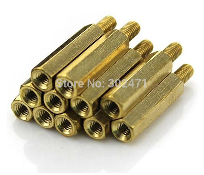 M3*45+6mm Column M3 Single head angle of six pillars/Brass screw/Six angle separation column/M3-Series Screw cap