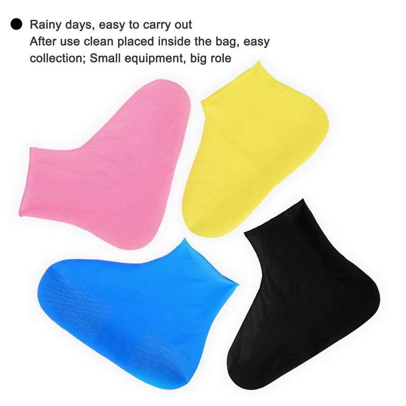 Waterproof Shoe Covers Silicone Anti-Slip Rain Boots Unisex Sneakers Protector for Outdoor Rainy Day Reusable Rain Shoe Cover