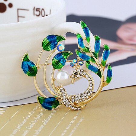 (Inklaring Verwerking) Elegante Dier Insect Broches Pins Bee Mier Flamingo Pauw Mannen Vrouwen Broche Voor Party