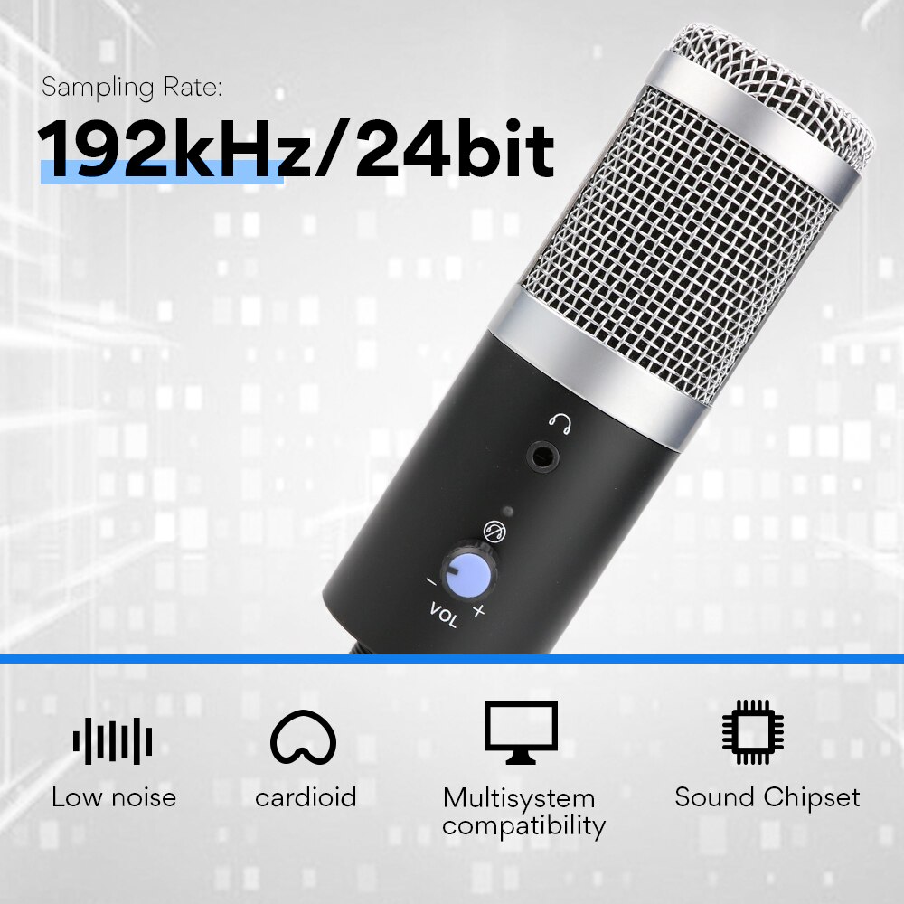 bm 800 Condenser Microphone 3.5mm Headphones jack USB bm800 Microphone for Computer Karaoke Studio Recording mic With Stand