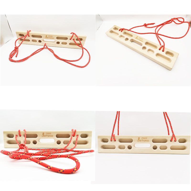 Klätterbräda multifunktionell hängande trä fingerbräda förbättra fingerstyrka bergsklättringsspak pull-up utbildning