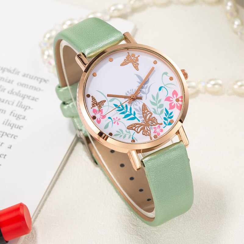 Reloj de mujer chapado en oro, reloj de Simple, reloj fino de cuarzo, ,