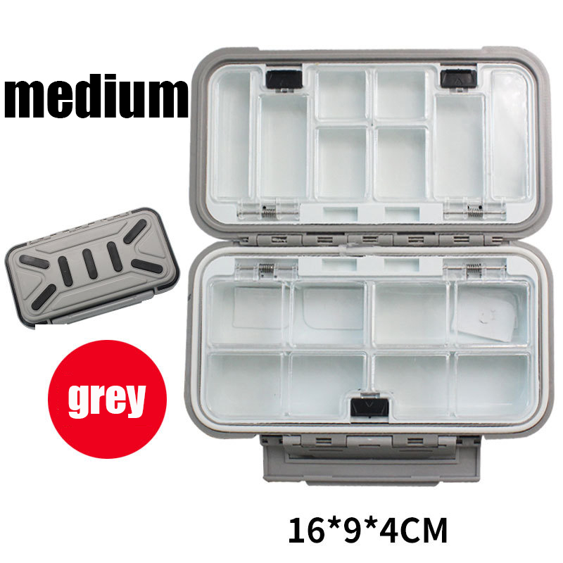 Fishing Tackle Boxes Waterproof Fishing Storage Boxes Bait Box Multifunctional Hook and Bait Accessory Box Double-Sided Opening: Pink