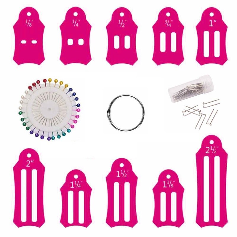 Biaisbandmakerset, jelly roll-gereedschap voor het naaien, quilten, vouwen van stroken, naaigereedschap, naaiaccessoires: Rh3
