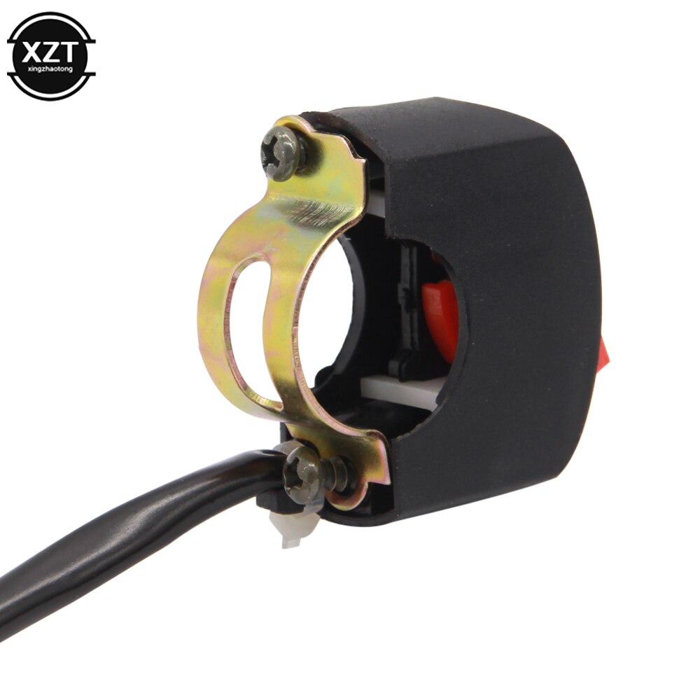 Interruttore di accensione del manubrio del motociclo universale pulsante ON OFF per Moto ATV Bike DC12V/10A nero