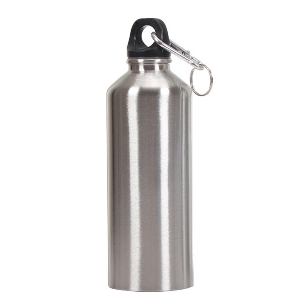 Vattenflaska i aluminium 400ml 500ml 600ml utomhusmotionscykel sportvattenflaskor dricksvattenkokare med lock lätt att bära: 600ml silver