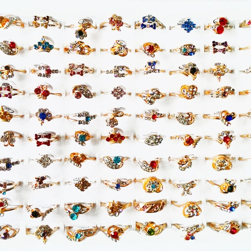 Diamond Kids Adjustable Ring Sparkling Small Diamonds Princess Jewelry Girl 40JC