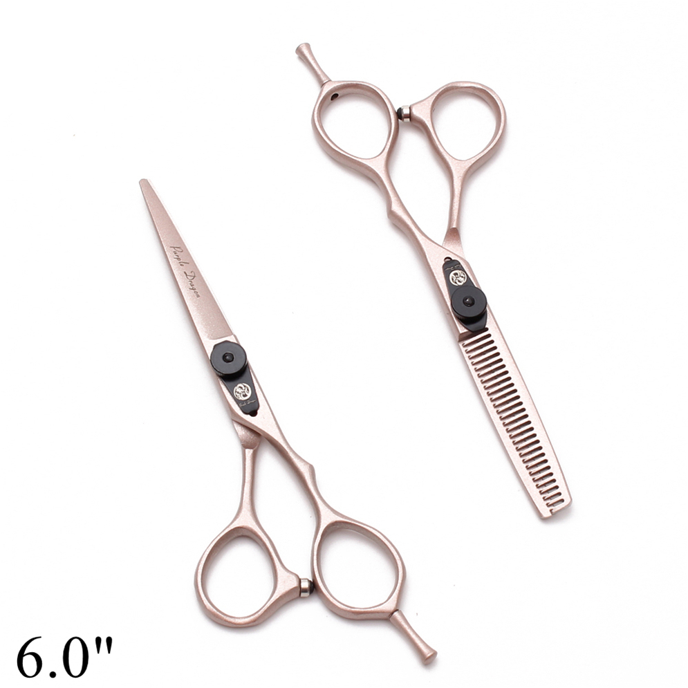 Purple Dragon 5.5 "6" JP 4440 ciseaux amincissants, ciseaux pour couper les cheveux, repose-doigt, Z9015: Z9015 Jin D 6N