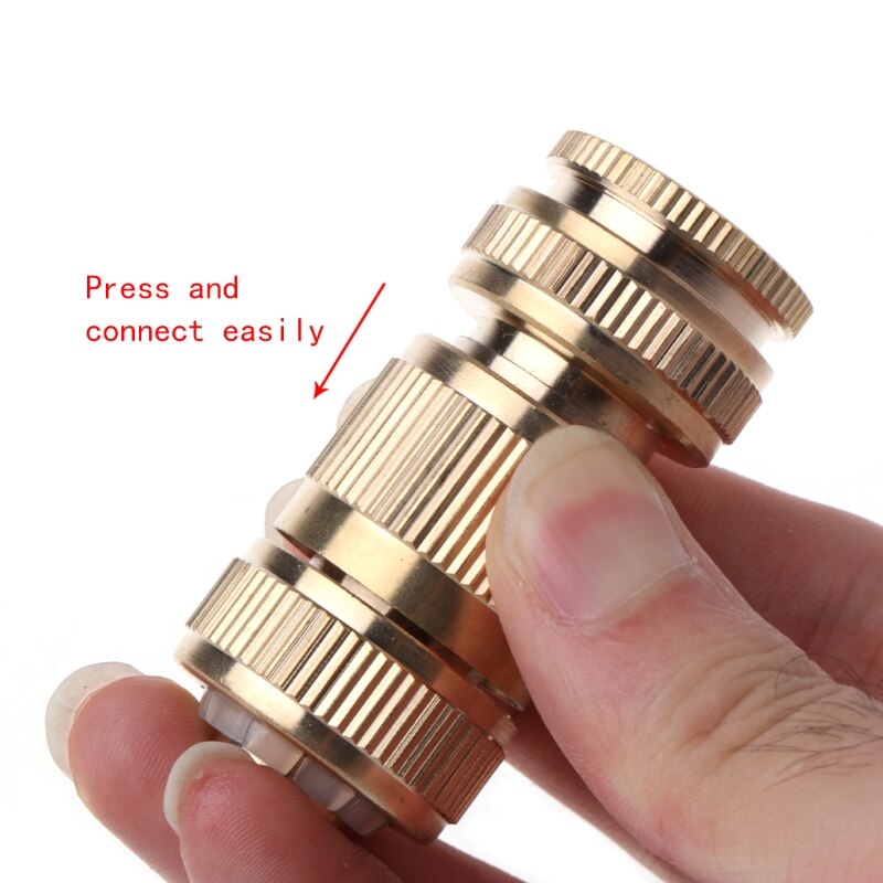 1/2" Brass Tap Hose Connector Garden Water Pipe Quick Adaptor Fitting Thread