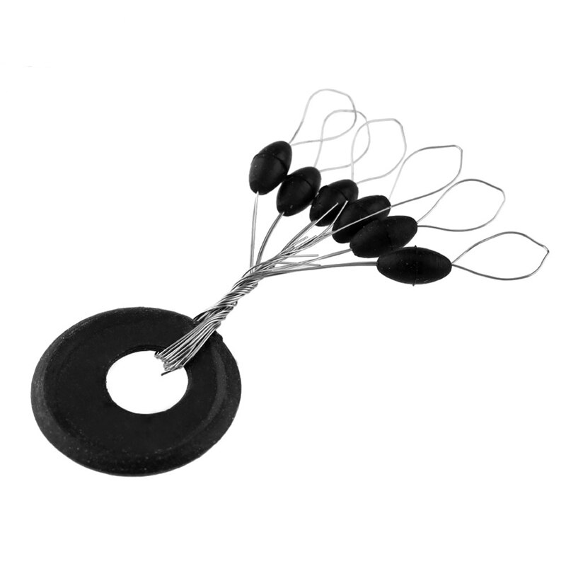 600 Uds 100 grupos/Set tapón de goma de frijoles Oval Space Bean pesca flotador de corcho de pesca conector de línea de accesorios PJ208