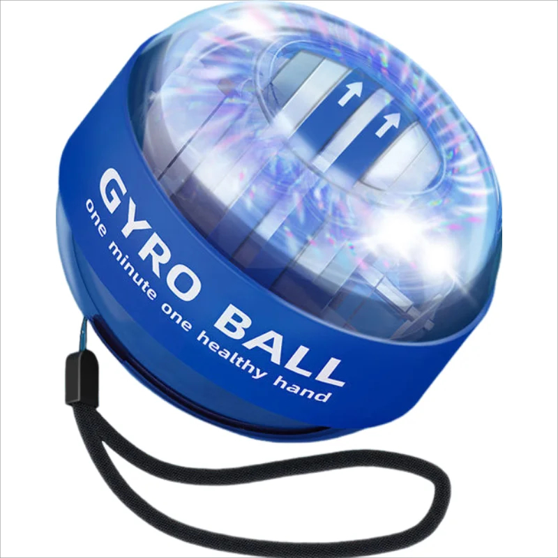 Forearm Exerciser Muscle Fitness Equipment Gyroscope Gyro Wrist Ball Booster Trainer Hand Exercise Grip Glow: black