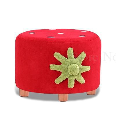 Børns lille sofa skammel stort barn baby børnehave jordbær koral fløjl soveværelse hjem enkel sofa stol: 0.0. 1