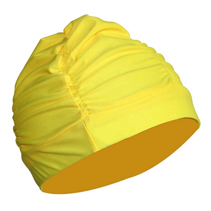 Sexy Swimming Cap Womens Long Hair Swim Hat Outdoor Activities Solid Cap Bathing Drape Stretch Sports Seaside Fold Girls: 2