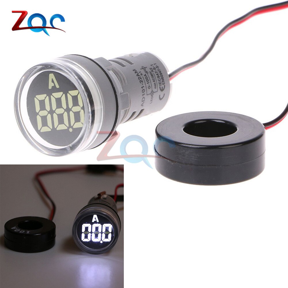 AC220V 0-100A 22 Mm Digitale Display Ammeter Amper... – Grandado