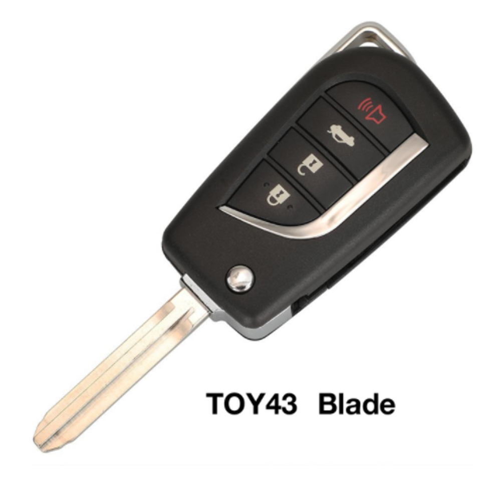 jinyuqin Flip Folding Remote Key Shell Case fit CR2016 Holder for Toyota Levin Camry Reiz Highlander Corolla VA2 Toy48 Toy43: Pink