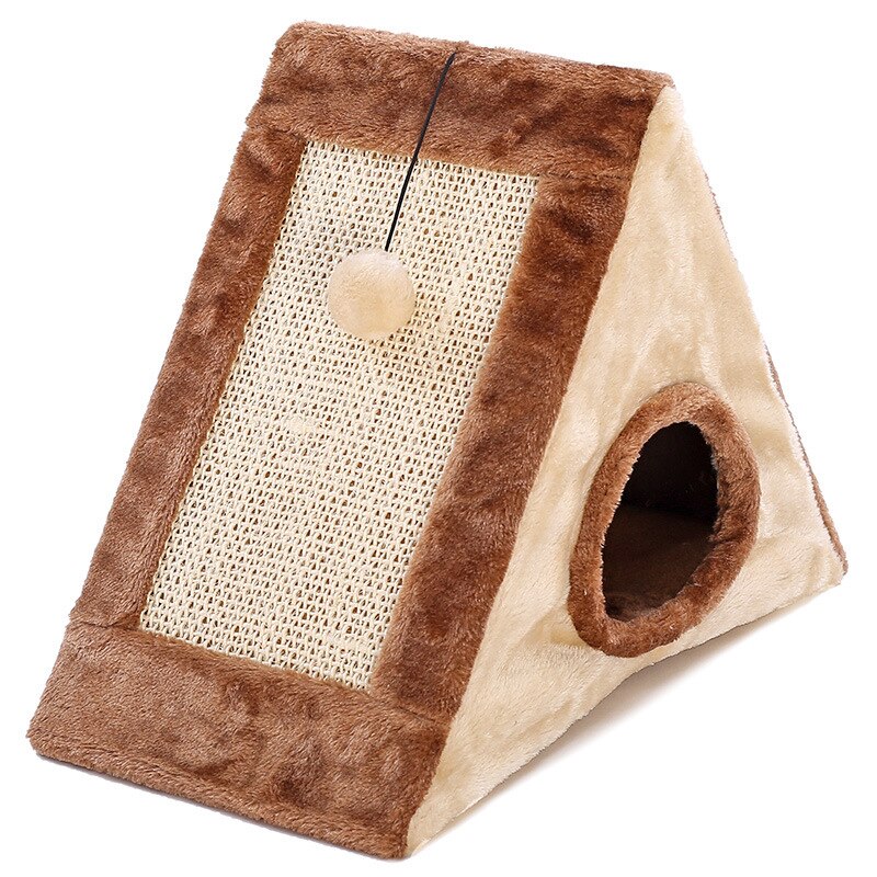 Gato casa del árbol gato Marco de rascador para gatos gato de escalada de Gato juguete gatito gato casa: Brown and Beige / S