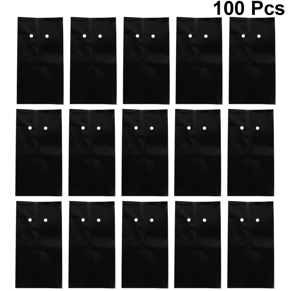 100pcs Thin PE Plastic Nursery Bags Plant Grow Bags Fabric Seedling Pots with Breathable Holes for Farming Gardening Supplies