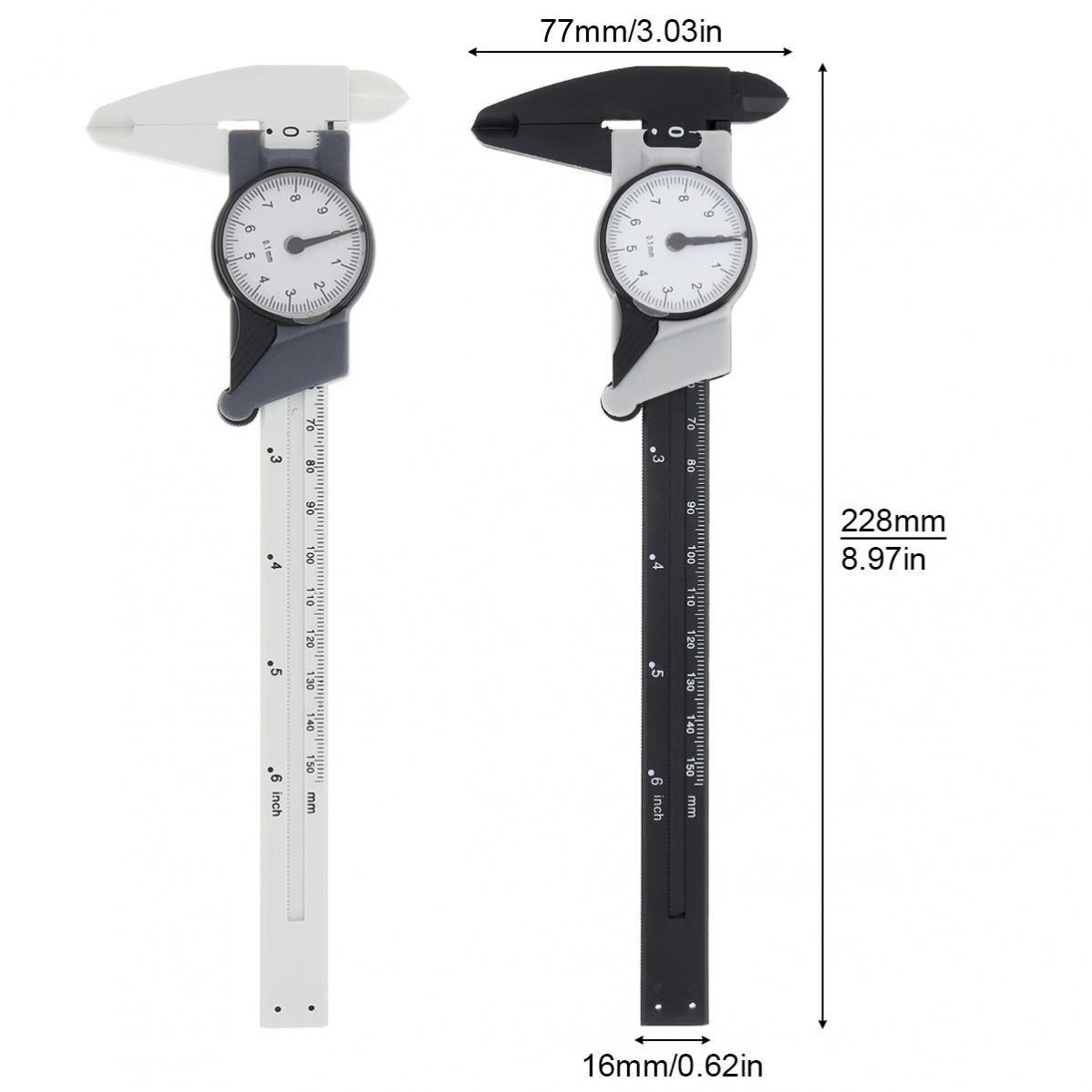 150mm Dial Caliper Vernier Caliper with Dial Indicator Stainless/Carbon Steel Gauge Measuring Tool Micrometer