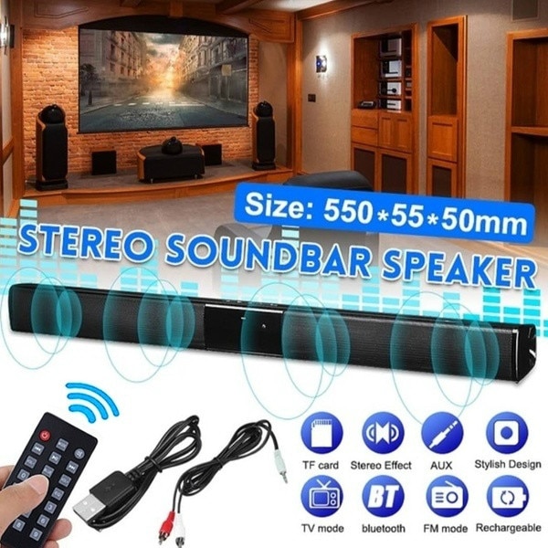 Luxe Upgrade TV Home Theater Soundbar Draadloze Bluetooth Soundbar Speaker + Afstandsbediening bluetooth draadloze luidsprekers