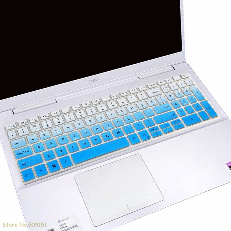 For Dell Inspiron 15 3000 3501 3502 3593 3505 , inspiron 15 5501 5502 5505 5508 Laptop Keyboard Cover Skin Protector: Gradual blue