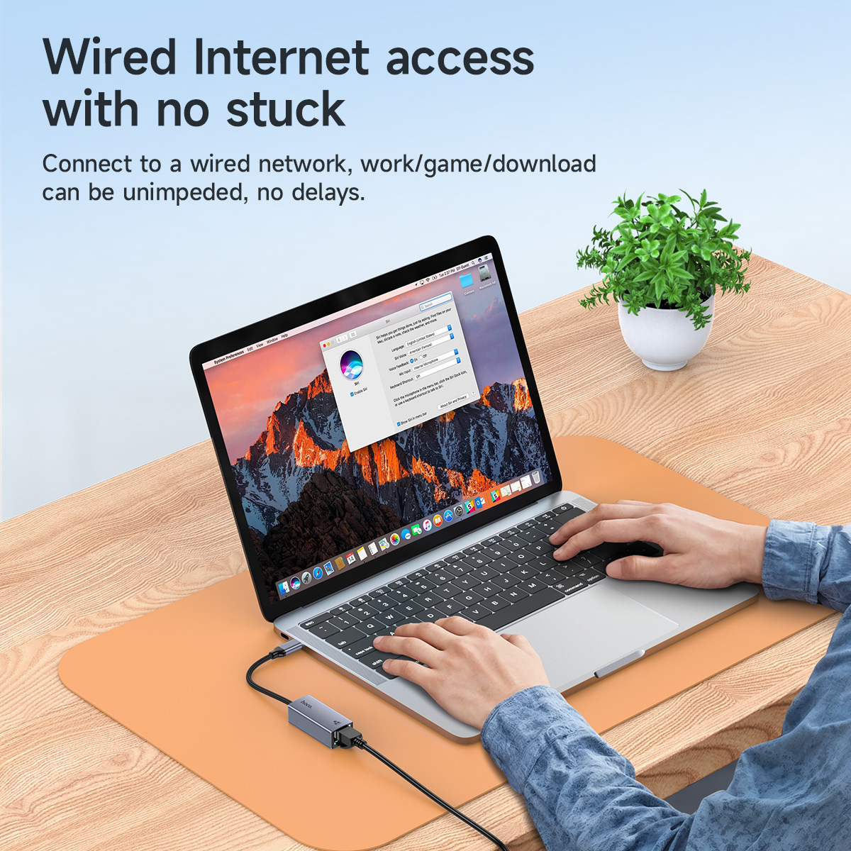 Hoco usb c para ethernet adaptador de alumínio gigabit usb c para portátil macbook pro 1000/100mbps usb lan rj45 placa de rede