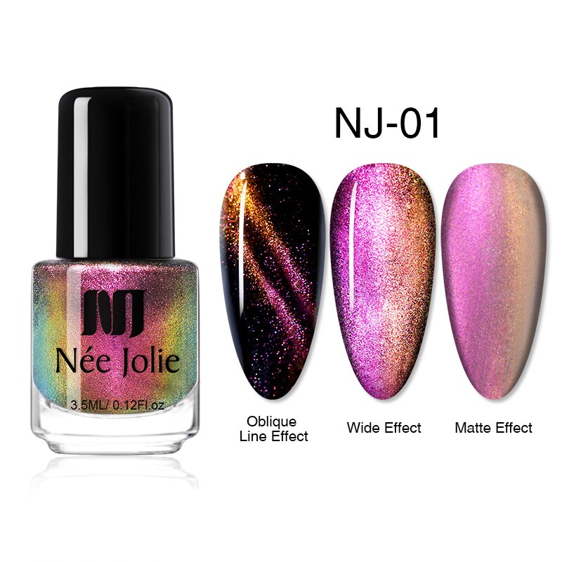 Nee Jolie 3.5 Ml 3D Magnetische Nagellak Kameleontische Multi-Kleur Zwart Gat Effect Nagellak Cat Eye Nail polish: 1