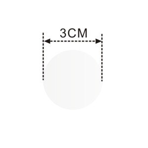 1600 round frosted translucent labels PET scrapbook label sealing sticker DIY self-adhesive sticker diameter 1cm/1.5cm/2.5c: 3CM 600PCS