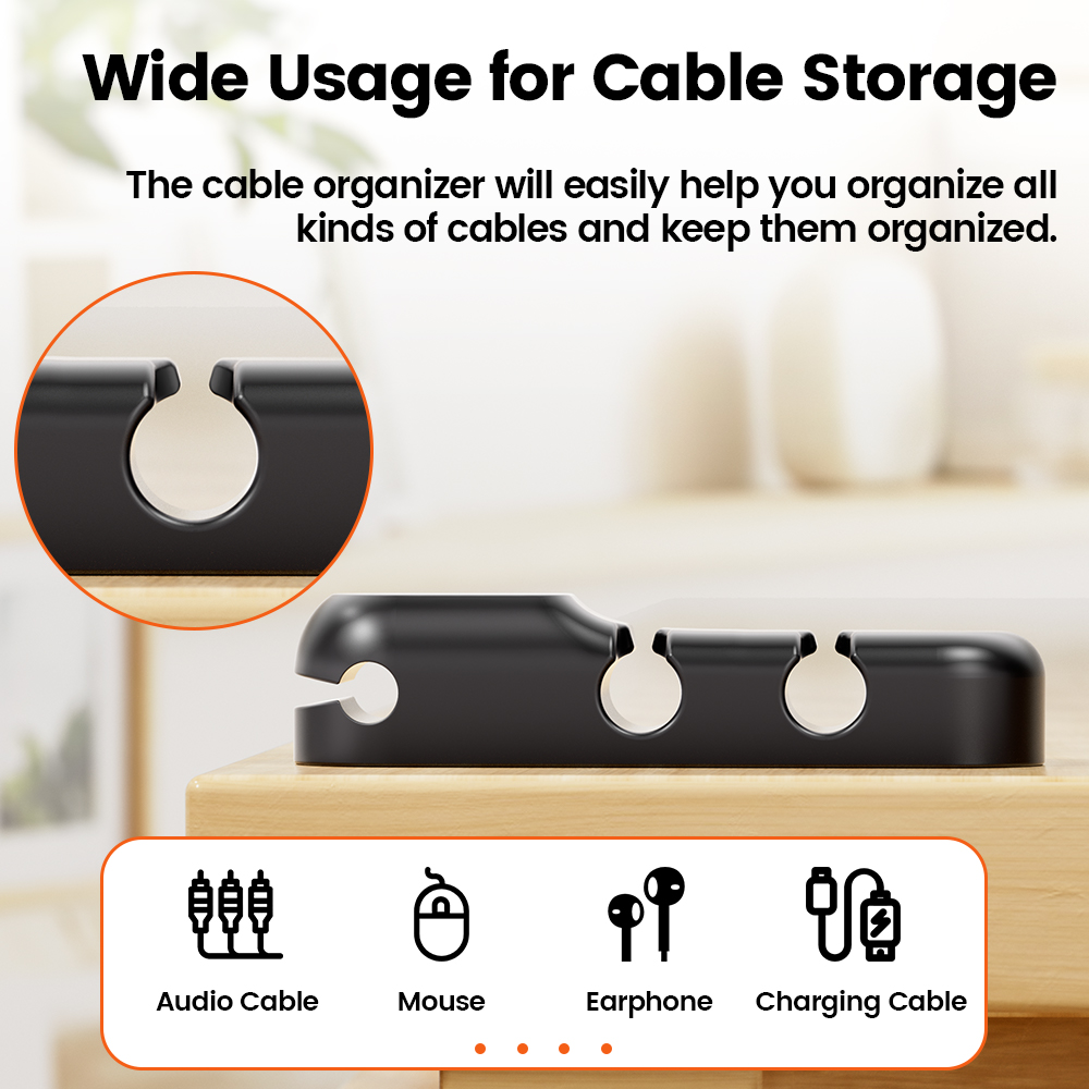 Toocki kabel organisator management loch halter usb desktop silikon wickler flexible kabel management clips für maus tastatur