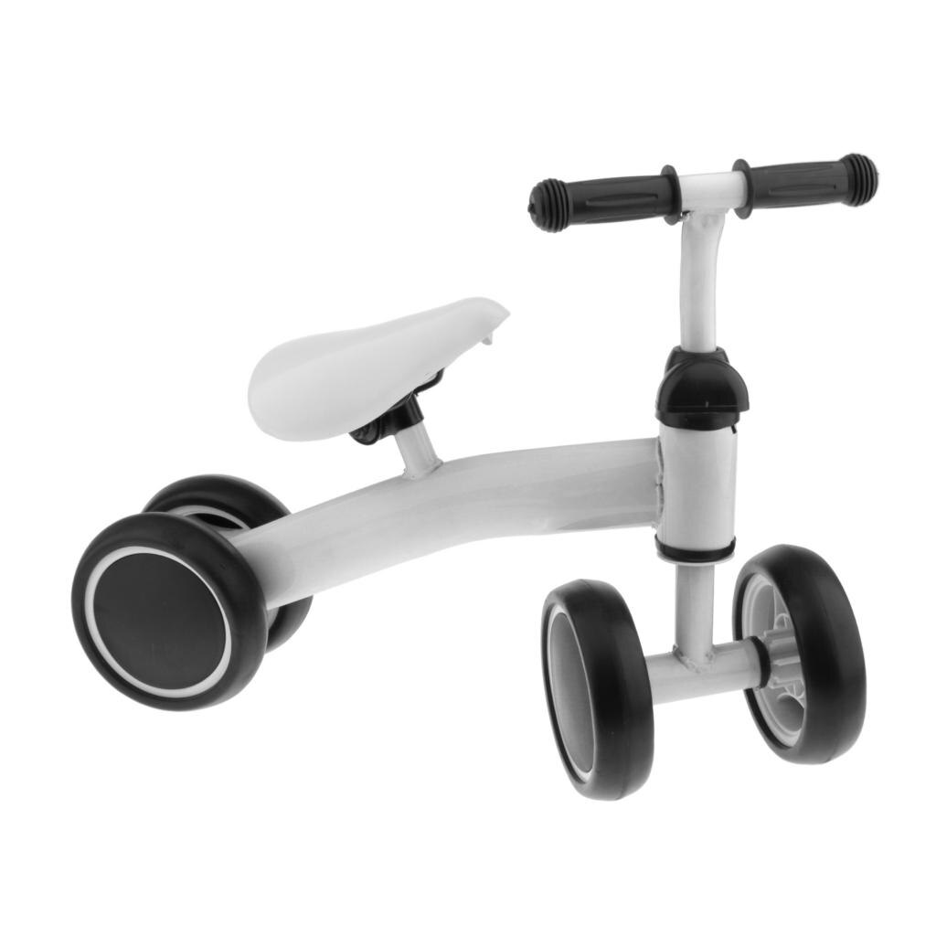 Baby Balance Bike Kids Toddler Walker Boy Girl 4 Wheels Push Bicycle: White