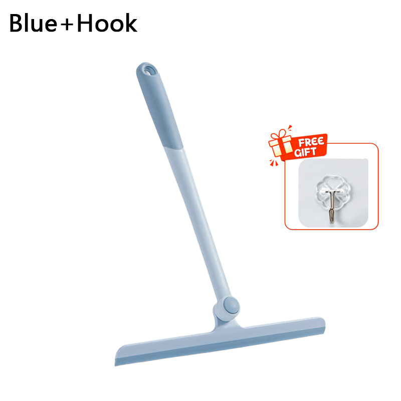 360 Degree Rotatable Shower Squeegee Glass Wiper Scraper Squeegee Cleaner With Silicone Holder Bathroom Mirror Scraper Cleaning: Lavender