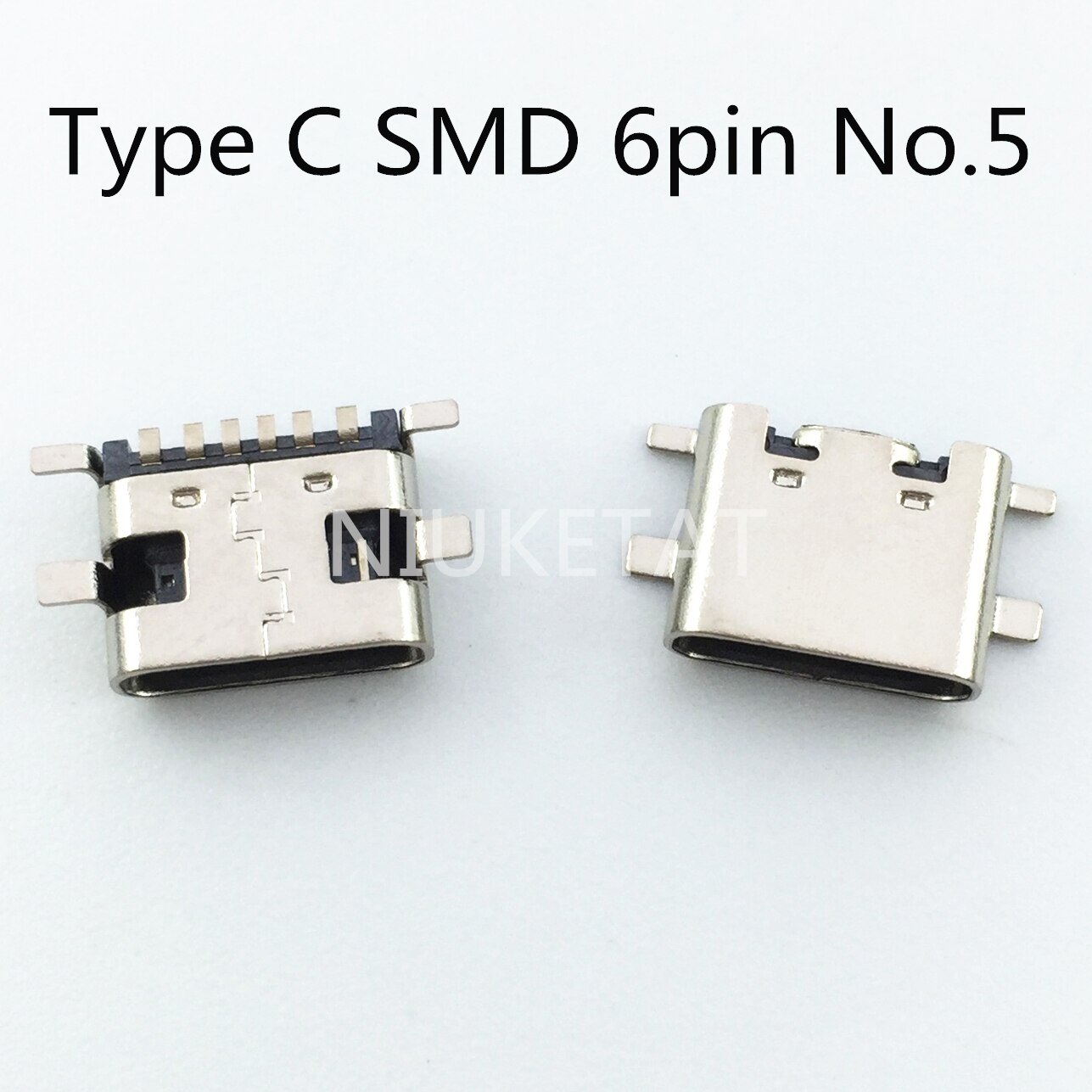 Conectores de base de carga Micro USB tipo C, modelo 10, mezcla de 6 pines, uso para reparación de teléfonos móviles y productos digitales, 10-100 unids/bolsa: 10pcs for No.5
