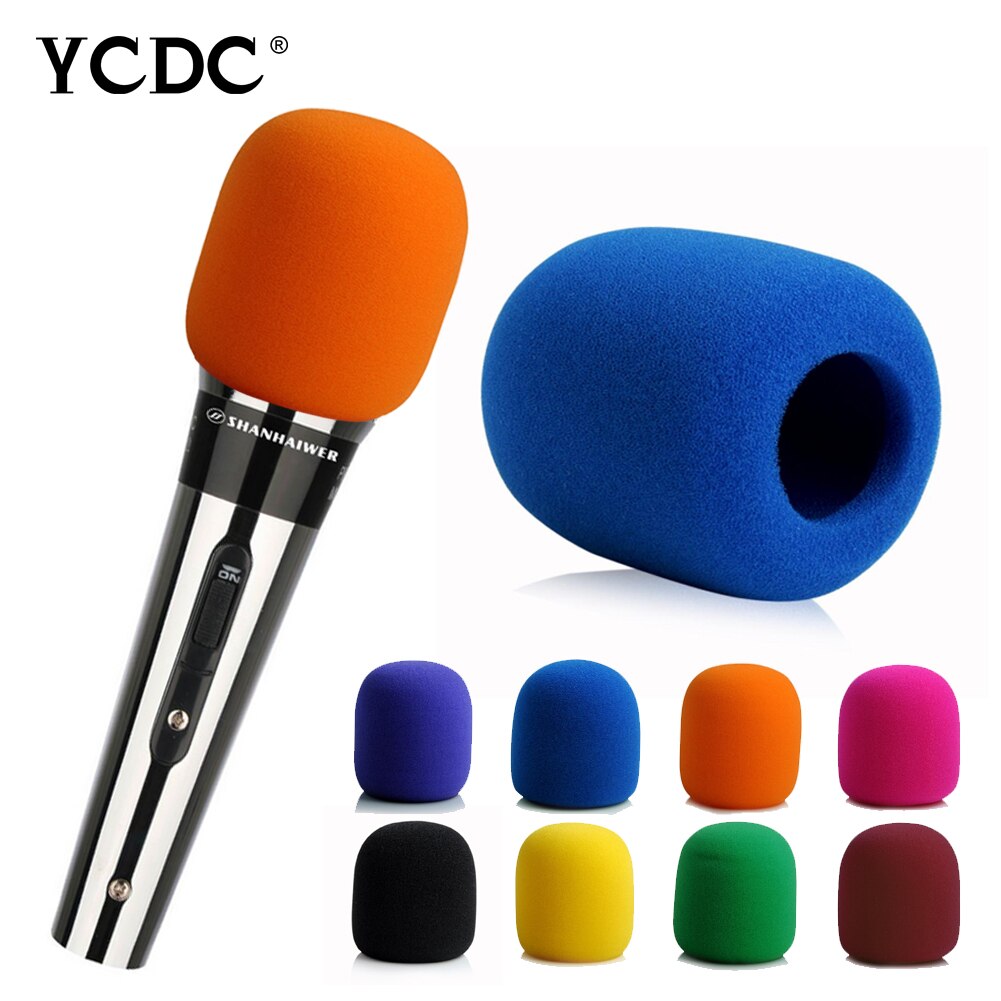 Black Headset Vervanging Handheld Microfoon Mic Grill Voorruit Wind Shield Sponge Foam Cover 3.5X7Cm