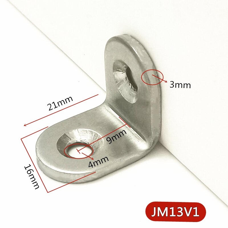 Thickened 2.5mm/3mm L Shape Corner Bracets Stainless Steel Brackets 90 Angle Joint Fastener Shelf Support for Furniture Hardware: JM13V1