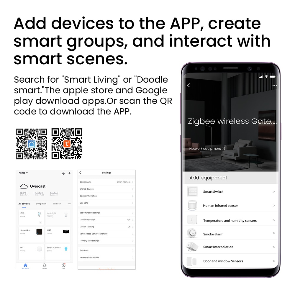 Tuya zigbee hub smart gateway hub smart home bridge smart life app trådlös fjärrkontroll via alexa google home app kontroll
