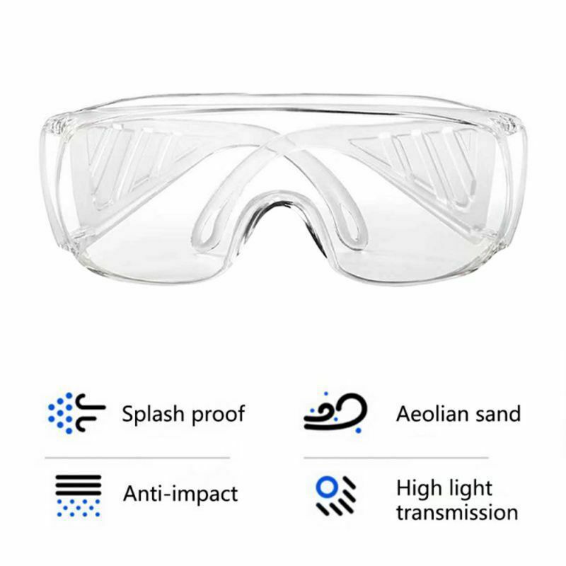 Safety Transparent Dust-Proof Goggles Breathable Safety Anti-wind Glasses Eyewear Splash Protector Anti-Virus Spit Protection