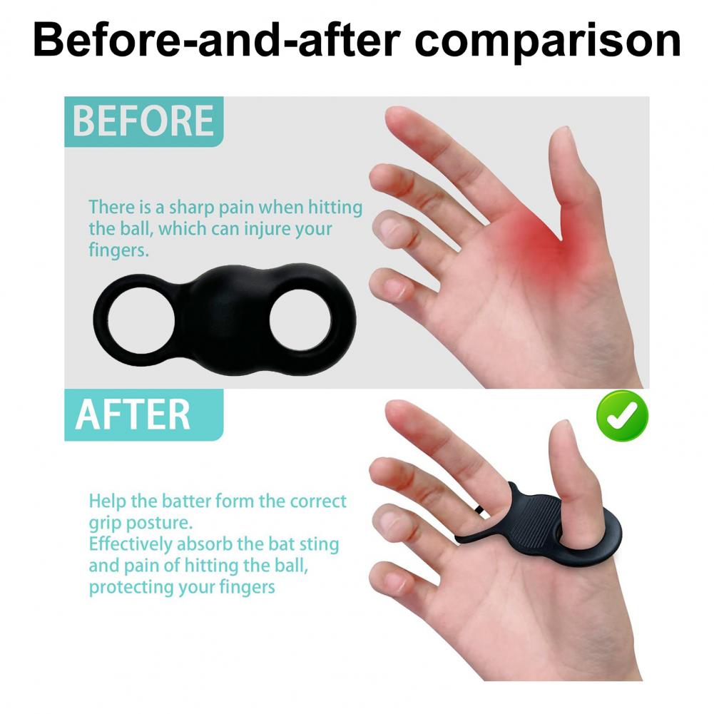 Protège-pouce de Baseball en Silicone, accessoire de poignée de frappe de Baseball, aide à l'entraînement au Swing de Softball pour réduire les piqûres de chauve-souris